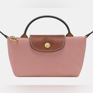 Longchamp LE PLIAGE ORIGINAL POUCH WITH HANDLE Mini bag dusty rose pink tea